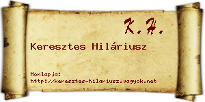 Keresztes Hiláriusz névjegykártya